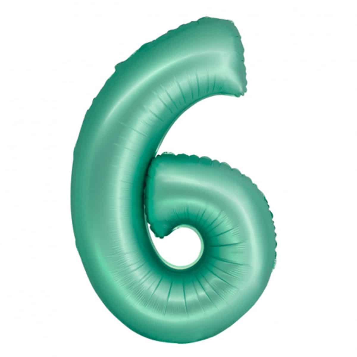 Srednji folija balon broj 6 mint mat