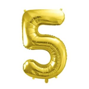 Srednji folija balon Broj 5 - Svjetlo Zlatni