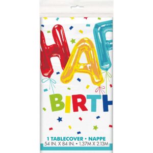 Stolnjak pvc HPPY BLN BDAY 1.37x2.13m