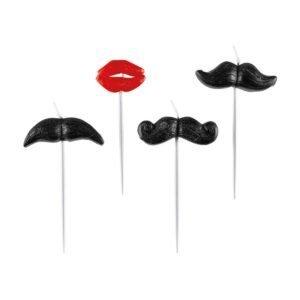 Svjećica rođendanska 4 male figure Moustache