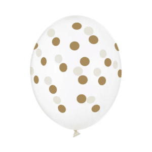Balon s tiskom zlatne točke proziran