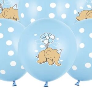 Balon s tiskom plavi sa slonićem
