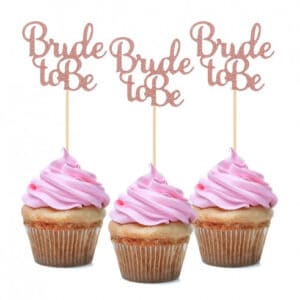 Topperi Bride to be 12 kom-rosegold gliter