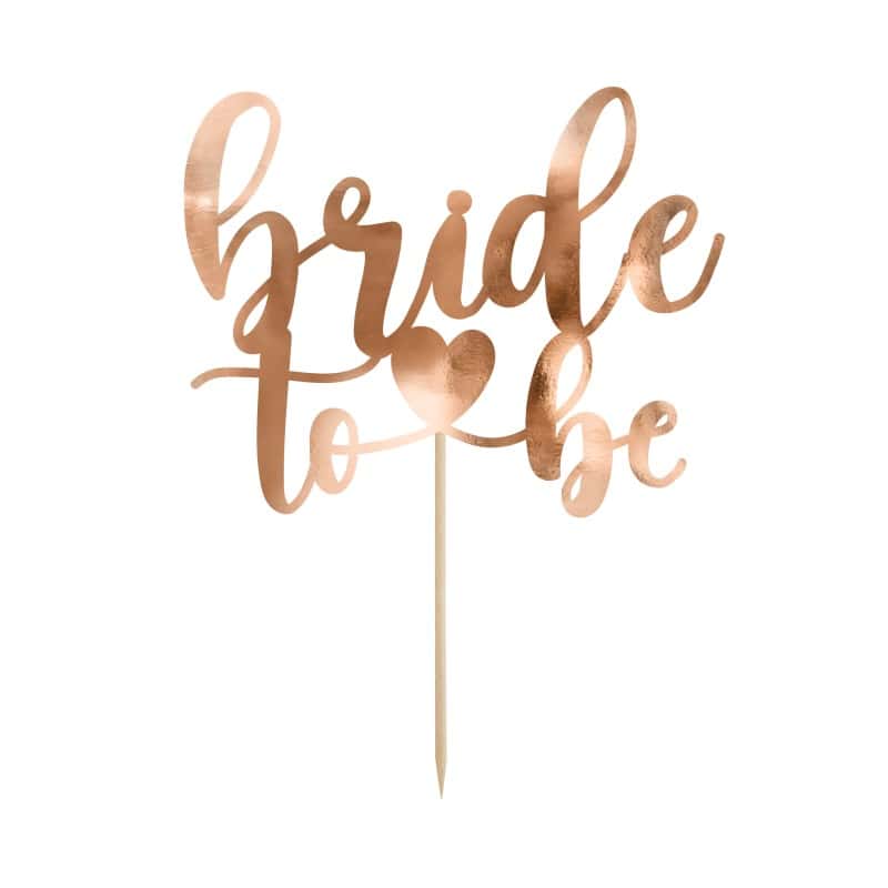 Topper za tortu Bride to be-rose gold, 17.5 cm