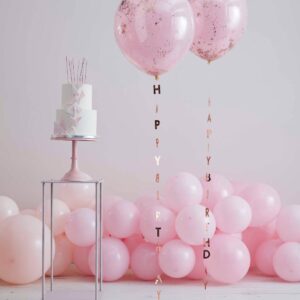 Trakice "rep" za balone, HB, rose gold, 5kom, 1m