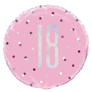 Folija balon 18 rozi, 43cm