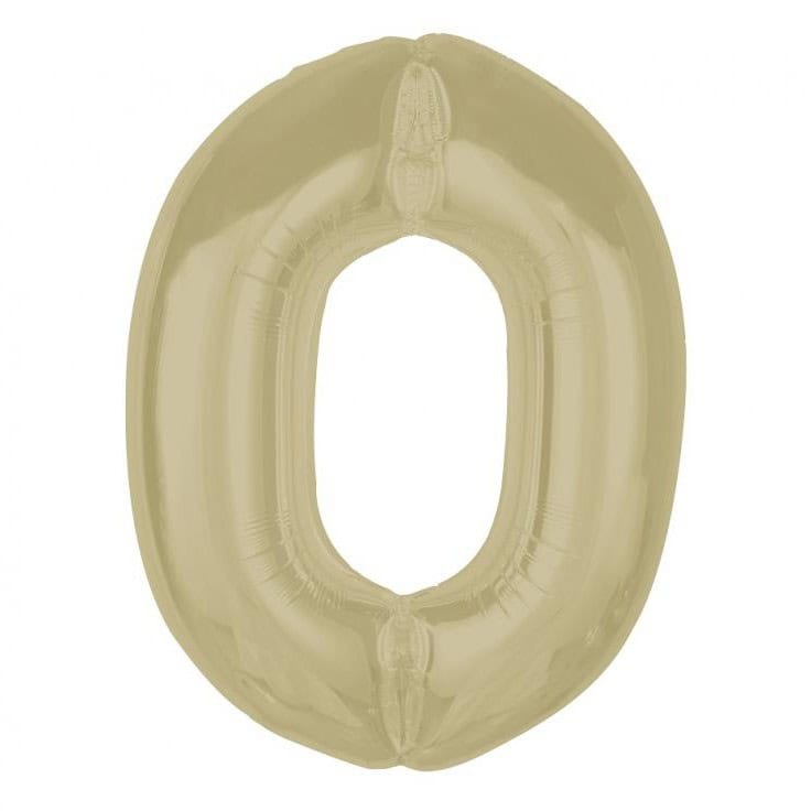 Veliki folija balon broj 0 - BEŽ