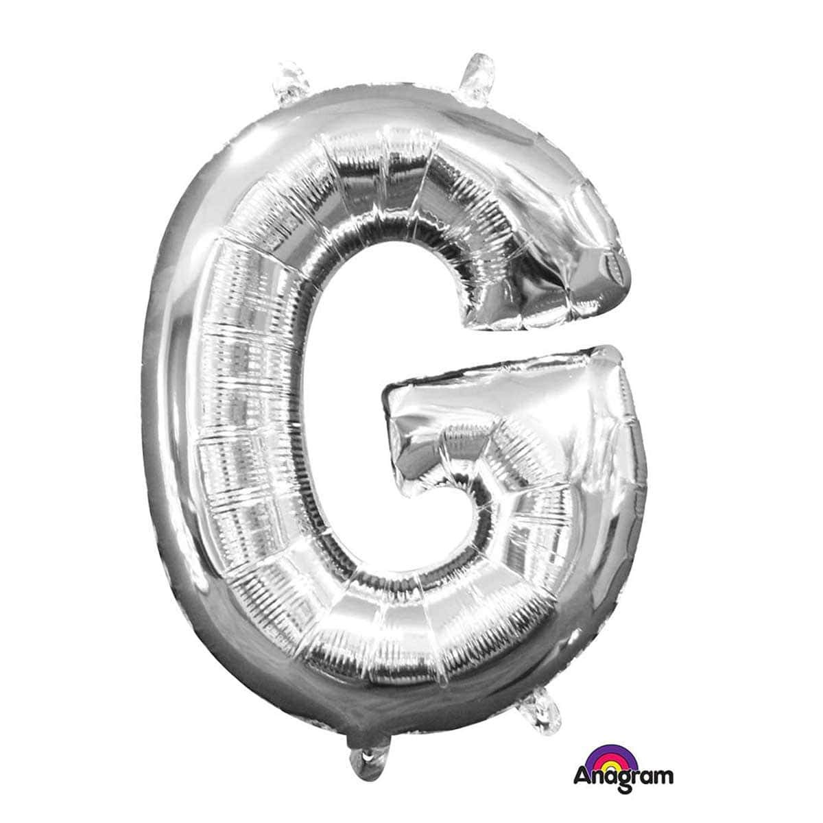 Veliki folija balon slovo "G" Srebrno, 80 cm