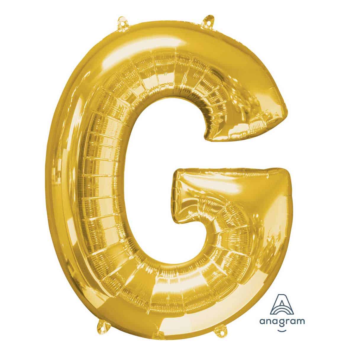 Veliki folija balon slovo "G" Zlatno, 80 cm