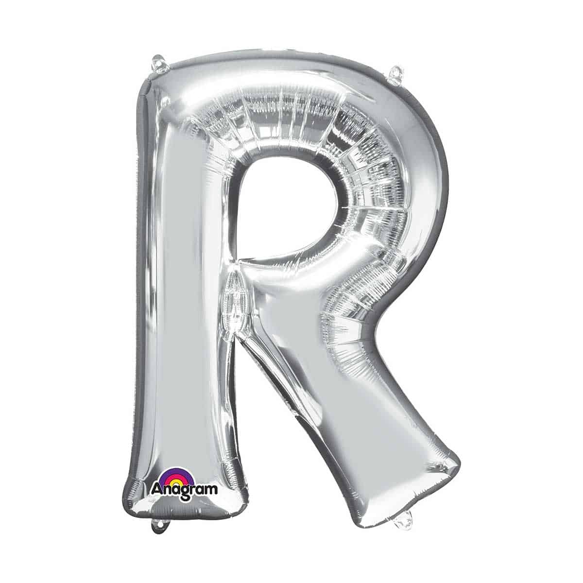 Veliki folija balon slovo "R" Srebrno, 80 cm