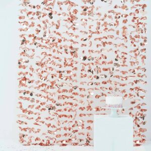 Zavjesa party - Rose gold cvjetovi, 200x 170 cm