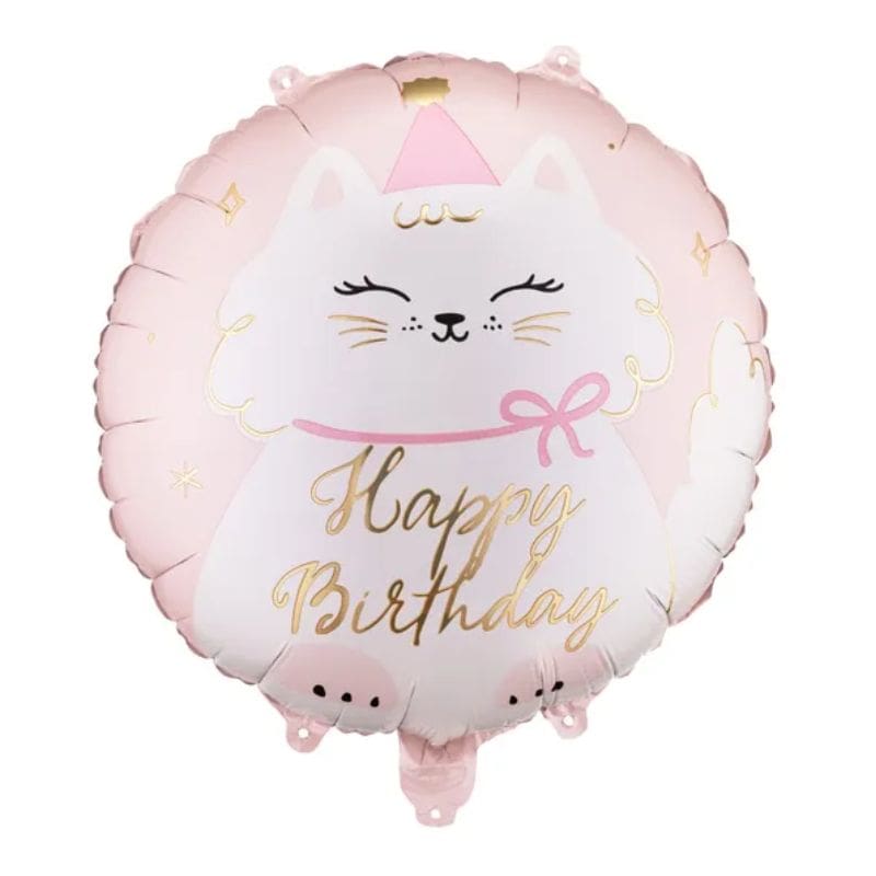 Folija balon Happy Birthday Kitty, 35cm