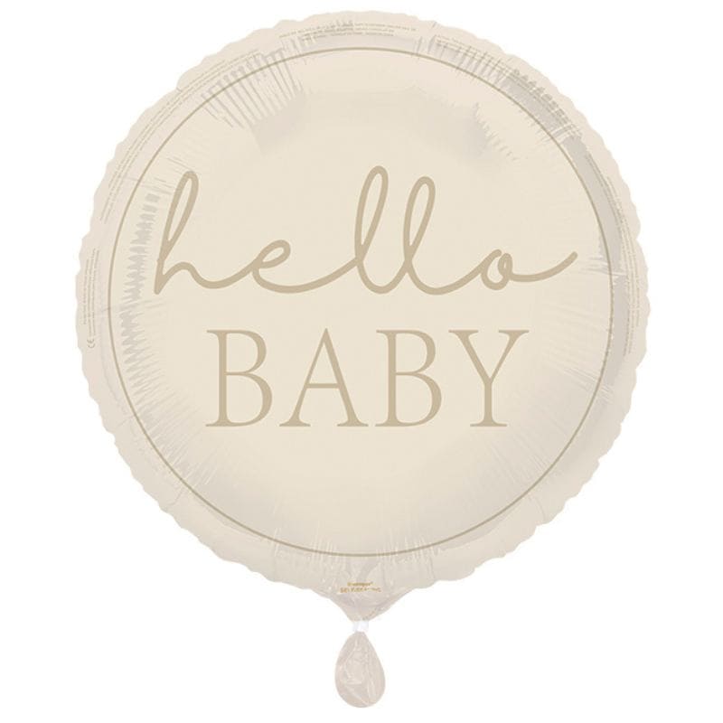 Folija balon 43cm Hello baby -bež
