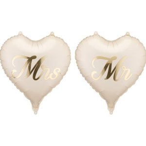 Folija balon srca Mr&Mrs, 45cm