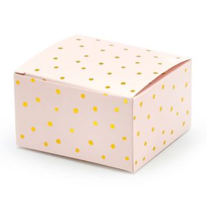 Kutijica poklon roza s točk. 6x3.5x5.5cm c