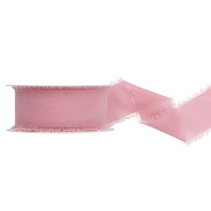 Traka chifon, 40mm/10m -dusty rose