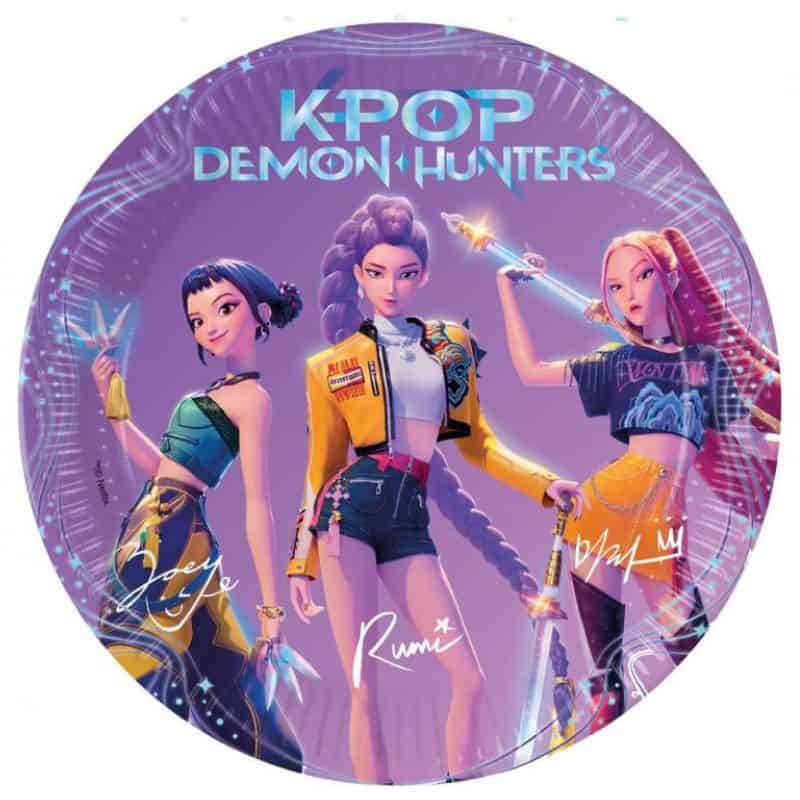 Tanjuri papirnati K-POP DEMON HUNTERS, 23cm - 8 kom